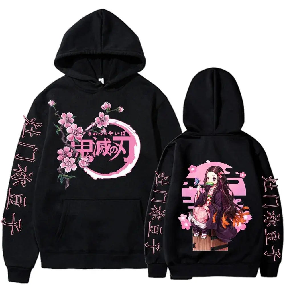 Kamado Nezuko Graphic Print Hooded Anime Demon Slayer Streetwear Men Women Hoodies Oversized Sweatshirt Harajuku Unisex Pullover 2 - Tophatter Daily Deals