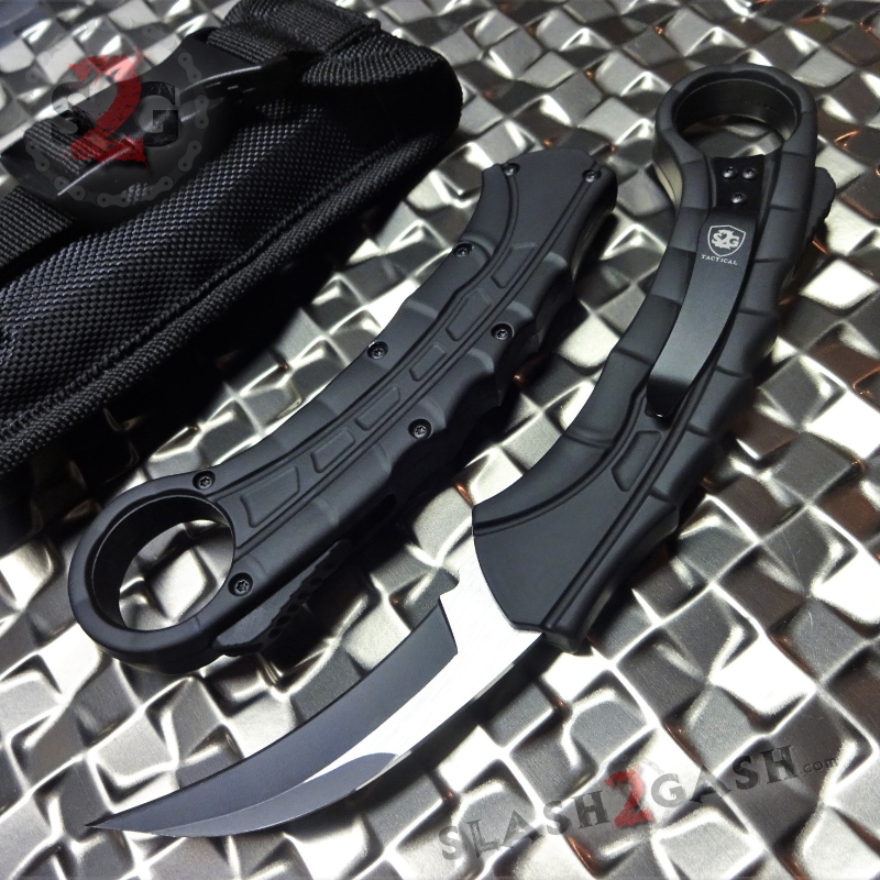 Raptor Claw Karambit Knife OTB Out-The-Bottom Automatic Switchblade Knife-OTF - Tophatter Daily Deals