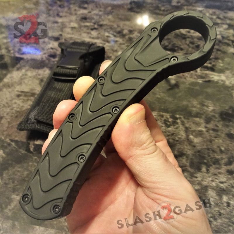 Treadlock Karambit OTF Knife OTB Out-The-Bottom Automatic Switchblade Knife-OTF - Tophatter Daily Deals