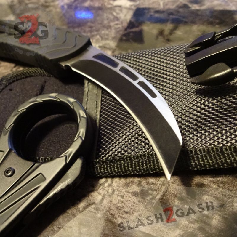 Treadlock Karambit OTF Knife OTB Out-The-Bottom Automatic Switchblade Knife-OTF - Tophatter Daily Deals