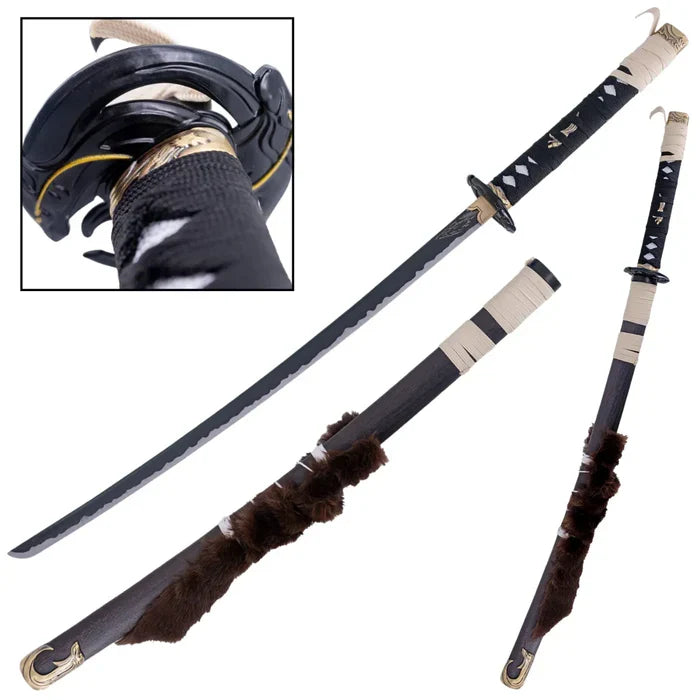 Ghost of Yotei - Lone Wolf Display (Straight) Katana Katana - Tophatter Daily Deals