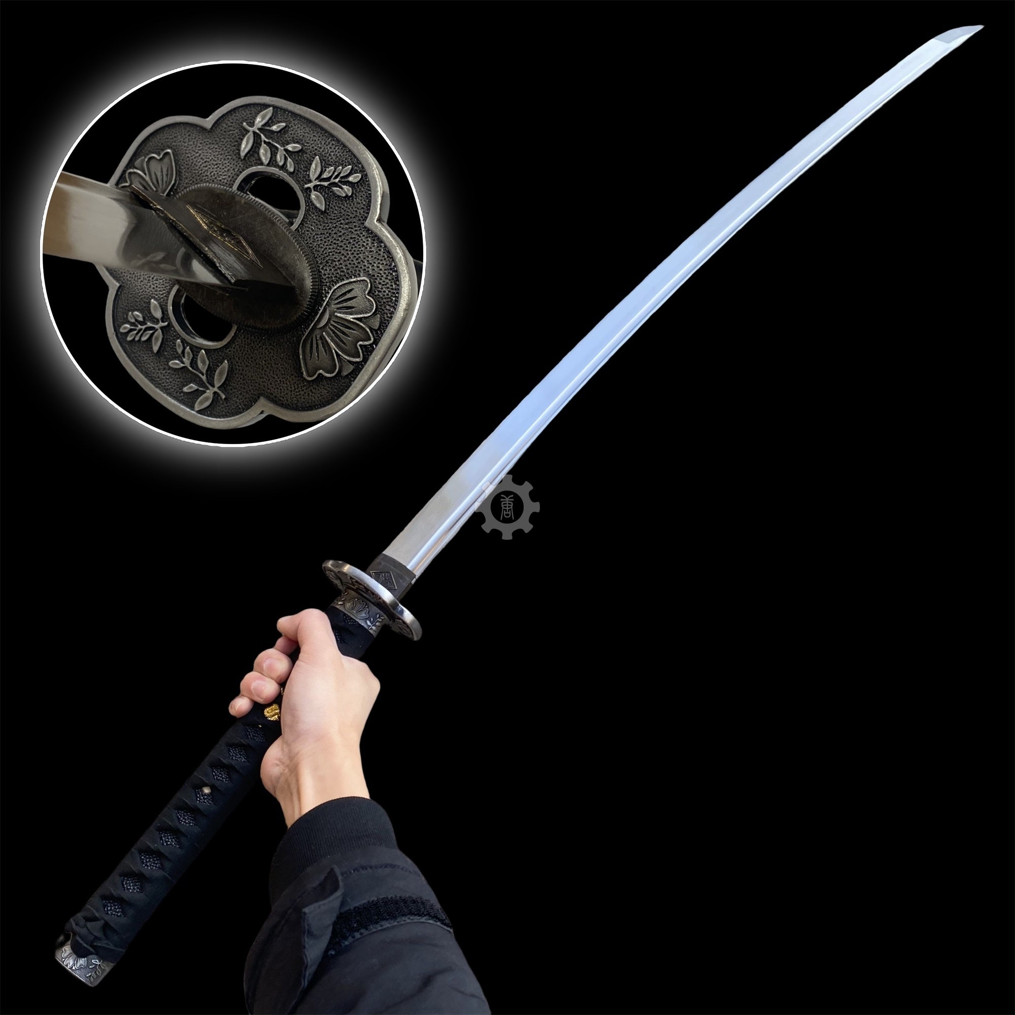 Life-Size Kusabimaru Katana, Gracious Gift of Tears, Black Mortal Blade Replicas - Tophatter Daily Deals