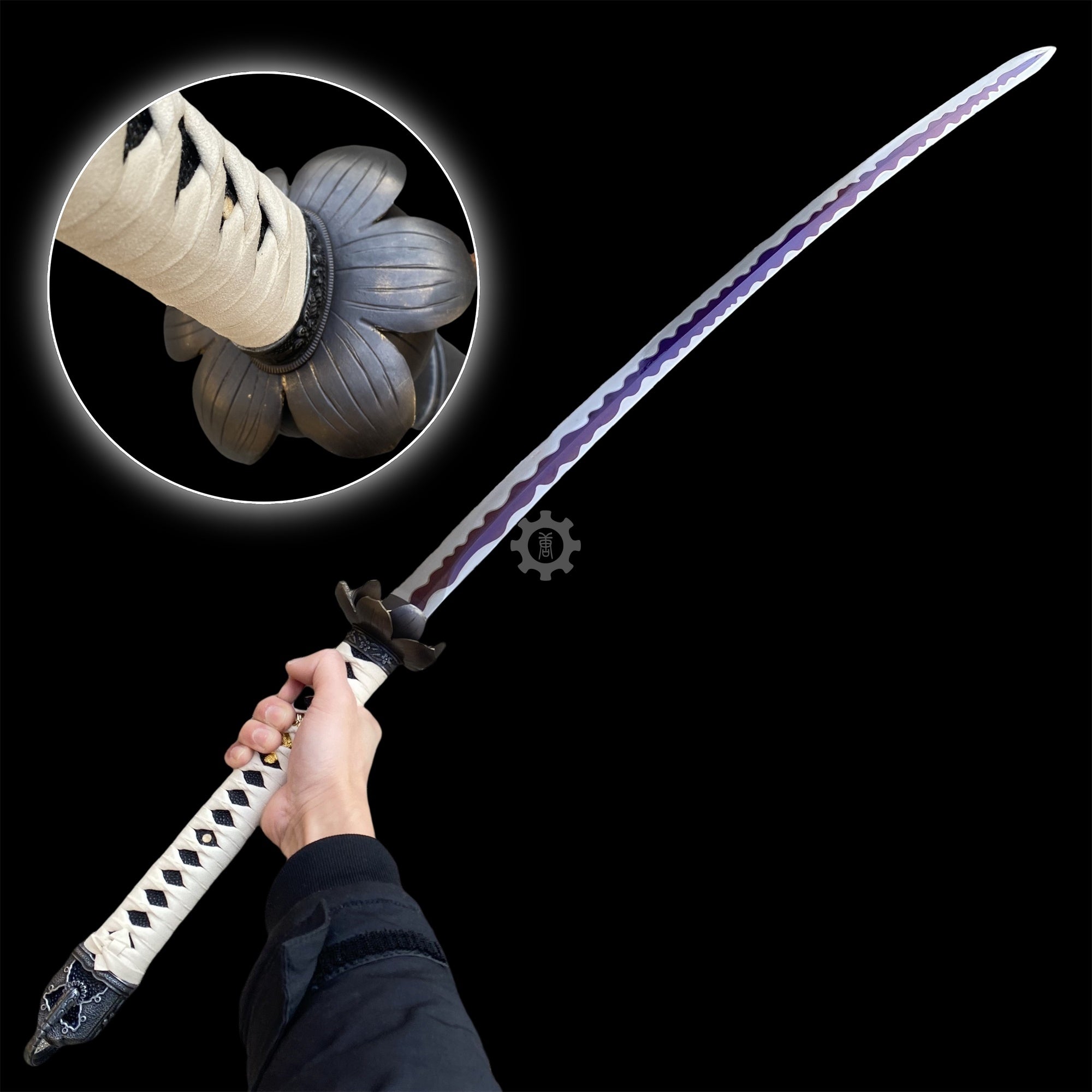 Life-Size Kusabimaru Katana, Gracious Gift of Tears, Black Mortal Blade Replicas - Tophatter Daily Deals