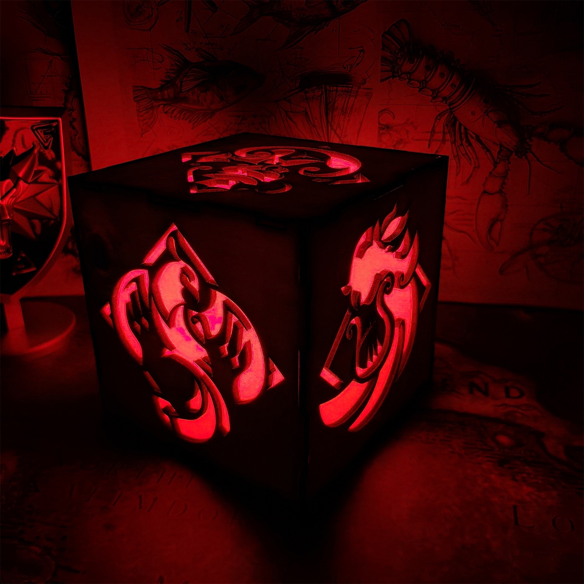 Kaveh Inspired Wooden Cube Light Desk Decor - Tophatter Daily Deals