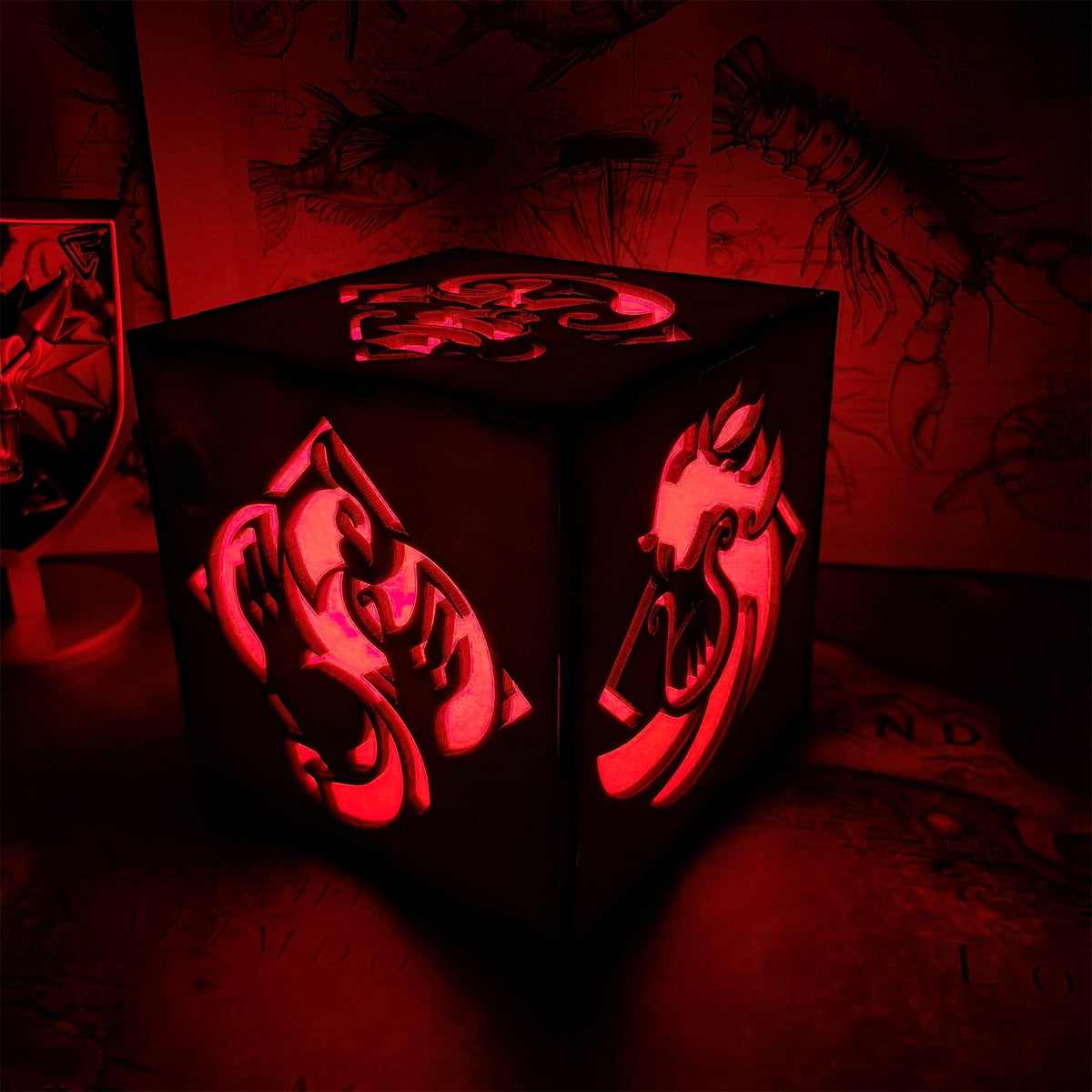 Kaveh Inspired Wooden Cube Light Desk Decor - Tophatter Daily Deals