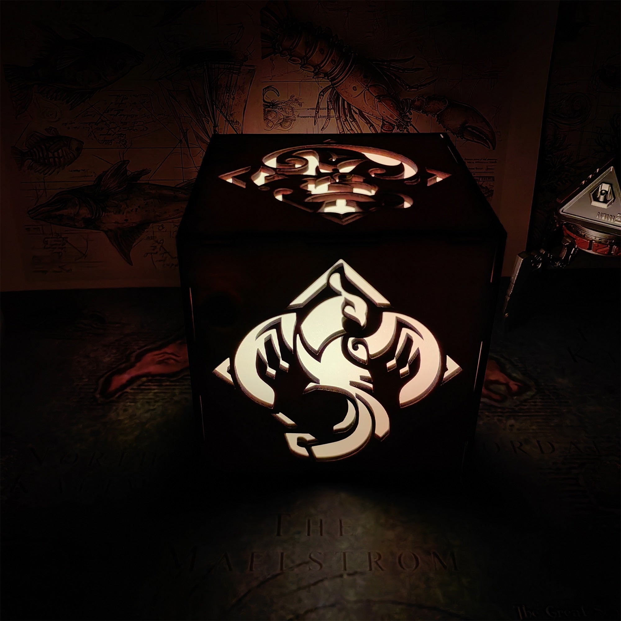 Kaveh Inspired Wooden Cube Light Desk Decor - Tophatter Daily Deals