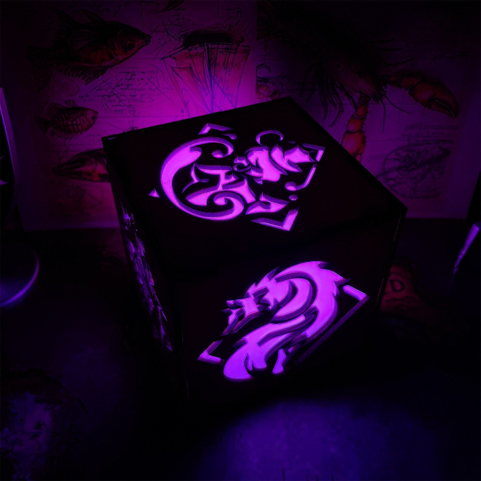 Kaveh Inspired Wooden Cube Light Desk Decor - Tophatter Daily Deals