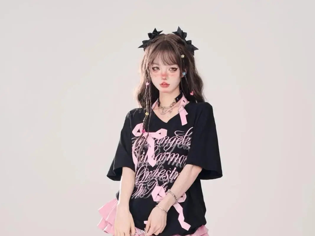 Kawaii Mini Skirt Black Pink Women's Skirt Fairycore Lolita Ruffle Pleated Skirt Cute Miniskirt Y2k Clothes Safety Short 2025 - Tophatter Daily Deals