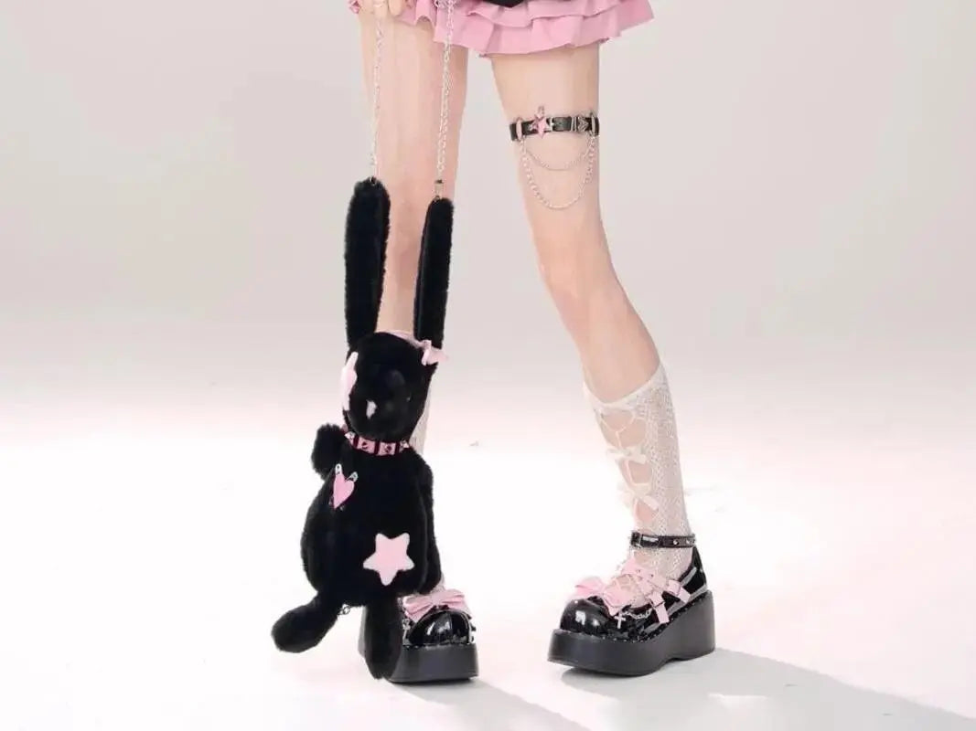 Kawaii Mini Skirt Black Pink Women's Skirt Fairycore Lolita Ruffle Pleated Skirt Cute Miniskirt Y2k Clothes Safety Short 2025 - Tophatter Daily Deals