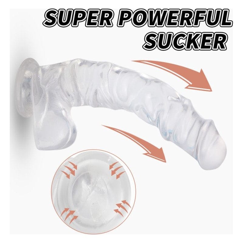 Kennard Dong w Balls Clear L 25cm Long with Suction Base > Dildos > Realistic Dildos - Tophatter Daily Deals
