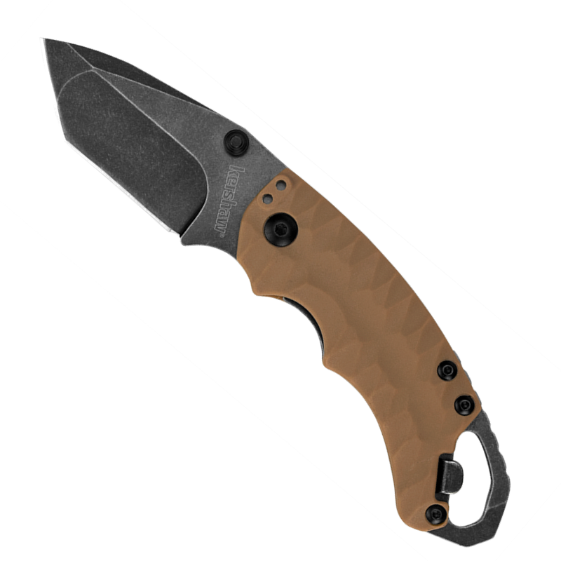 Kershaw - Shuffle II - Tanto - Liner Lock - Tan - BlackWash Blade - 8750TBLKBW Knives - Tophatter Daily Deals