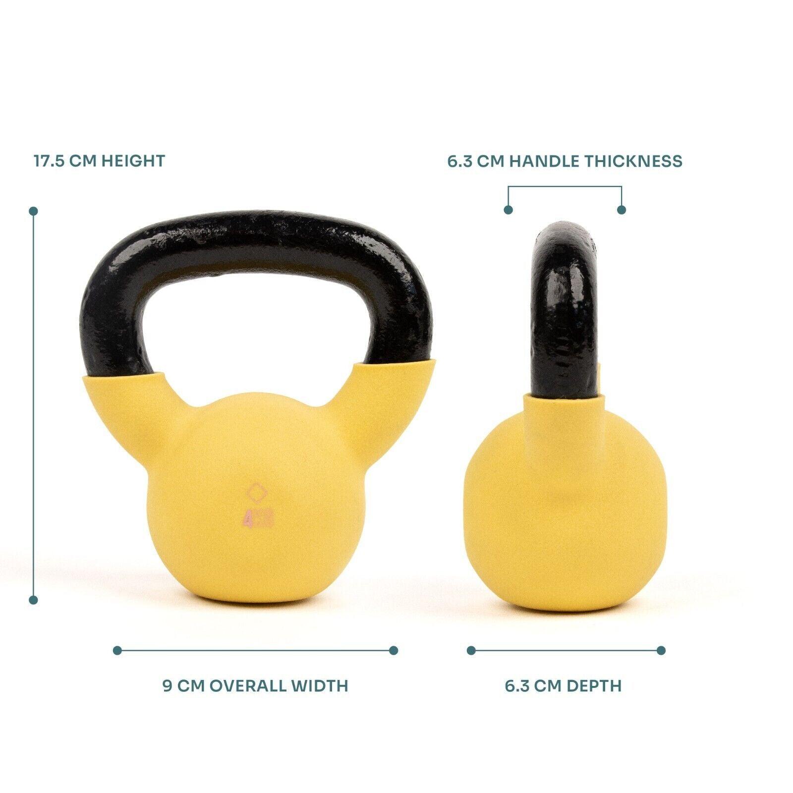 Best Kettlebell Weight for Beginners - Kettlebell Weight Heavy Duty Cast Iron & Neoprene Kettle Bells Home Gym 4kg-18kg Exercise & Fitness - Tophatter Daily Deals
