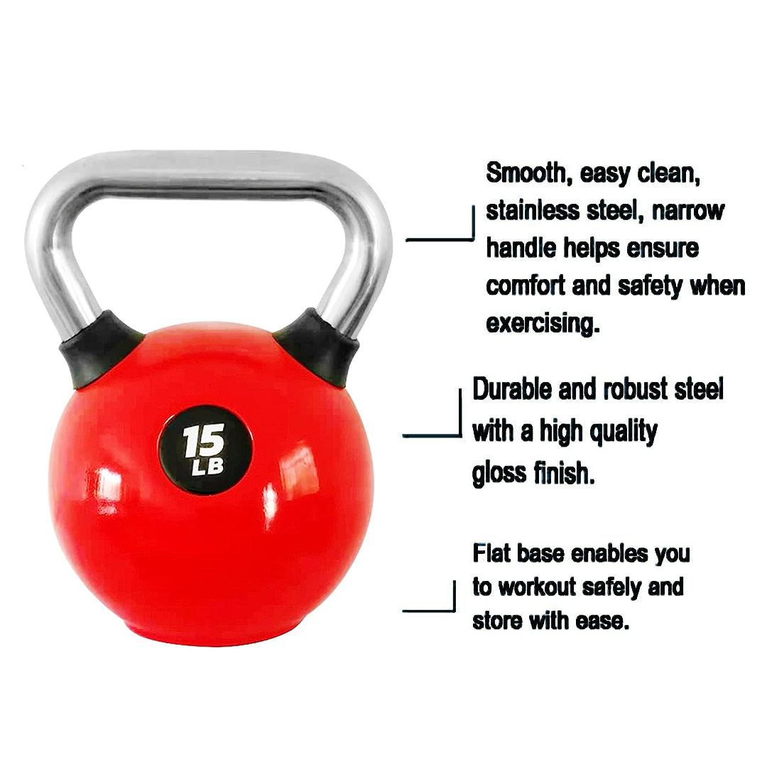 Cheapest Kettlebells UK - 10lb 15lb 20lb Kettlebell Weights Set Kettlebells Strength Training Home Gym Exercise Ball - Tophatter Daily Deals