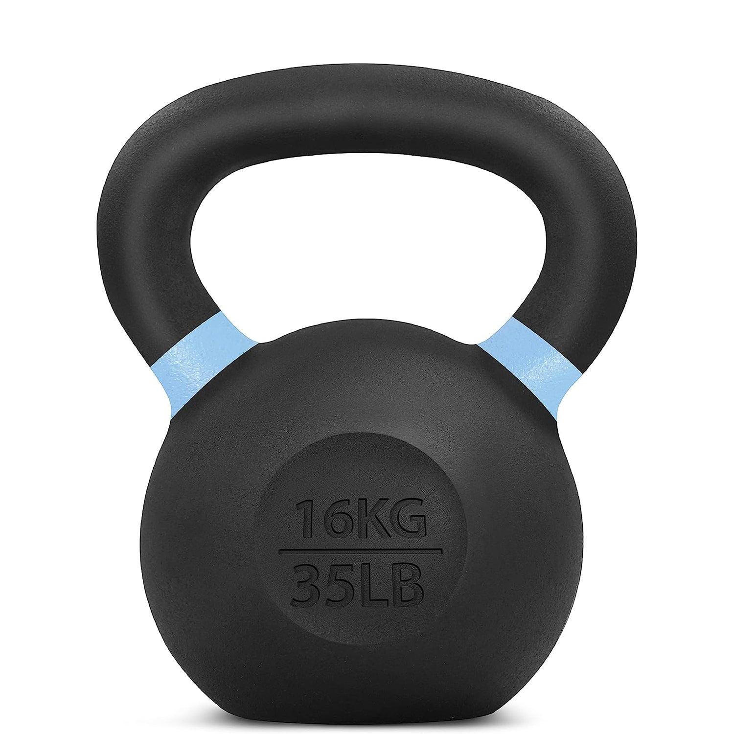 Kettlebell Sets UK - Kettlebells Cast Iron Weights Fitness Exercise Home Gym Workout Training 6-16kg 16 Exercise & Fitness - Tophatter Daily Deals