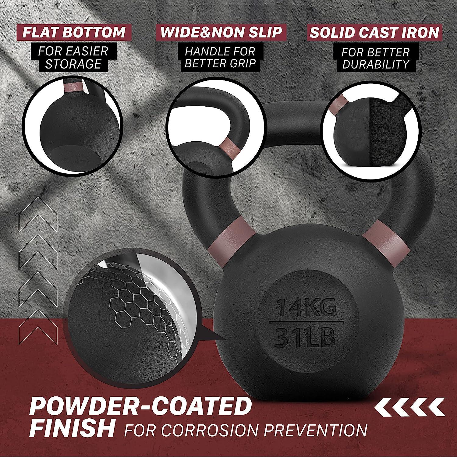 Kettlebell Sets UK - Kettlebells Cast Iron Weights Fitness Exercise Home Gym Workout Training 6-16kg Exercise & Fitness - Tophatter Daily Deals