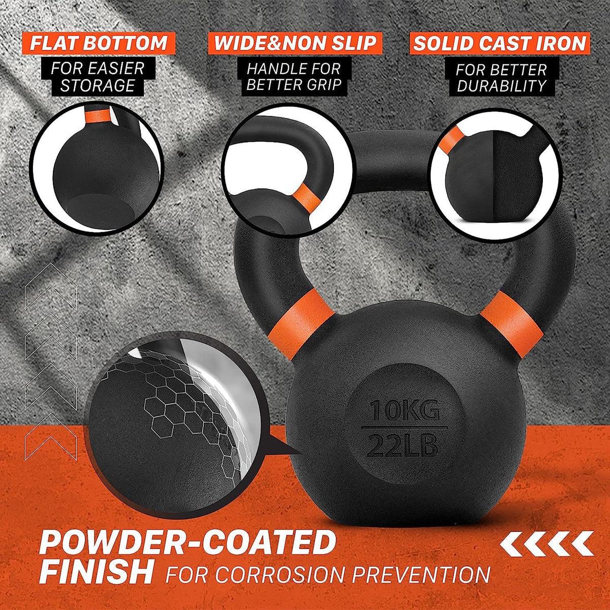 Kettlebell Sets UK - Kettlebells Cast Iron Weights Fitness Exercise Home Gym Workout Training 6-16kg Exercise & Fitness - Tophatter Daily Deals