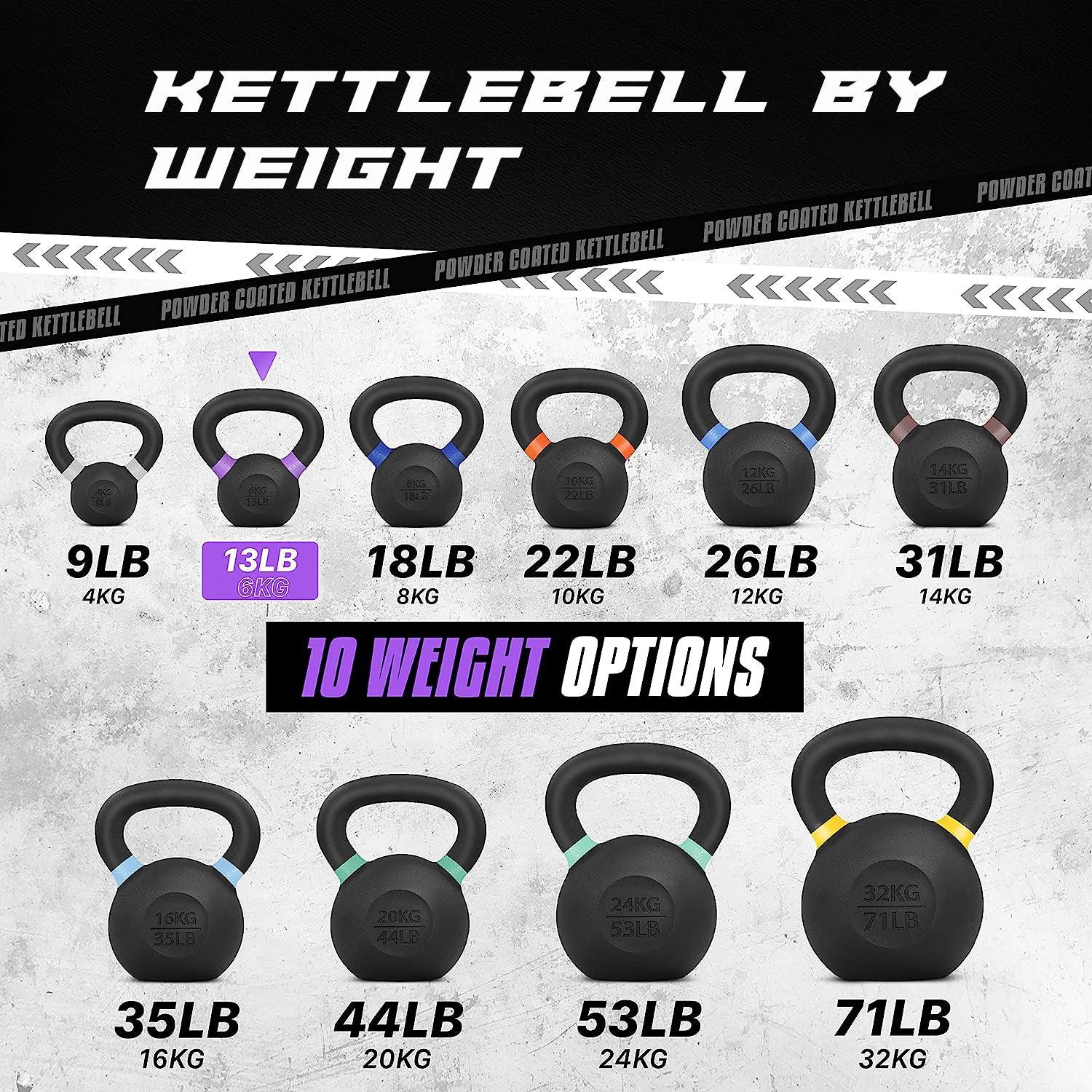 Kettlebell Sets UK - Kettlebells Cast Iron Weights Fitness Exercise Home Gym Workout Training 6-16kg Exercise & Fitness - Tophatter Daily Deals