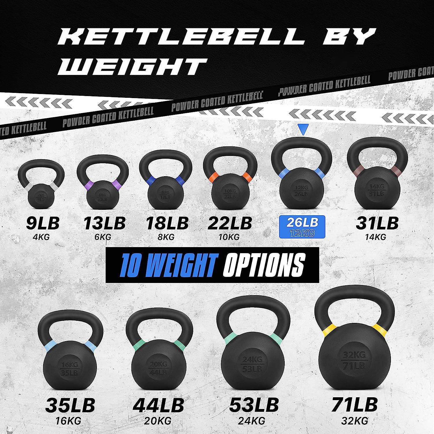 Kettlebell Sets UK - Kettlebells Cast Iron Weights Fitness Exercise Home Gym Workout Training 6-16kg Exercise & Fitness - Tophatter Daily Deals