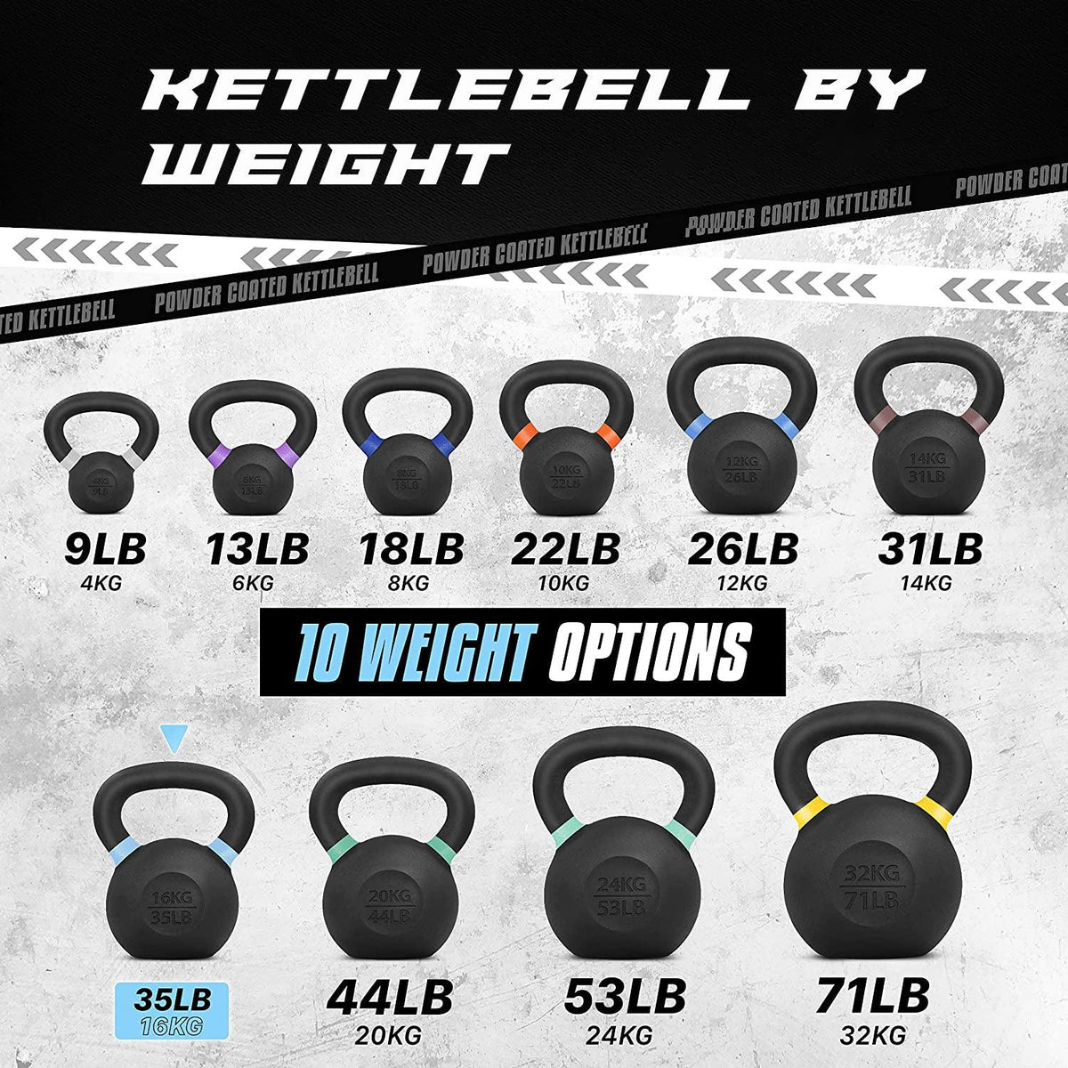 Kettlebell Sets UK - Kettlebells Cast Iron Weights Fitness Exercise Home Gym Workout Training 6-16kg Exercise & Fitness - Tophatter Daily Deals