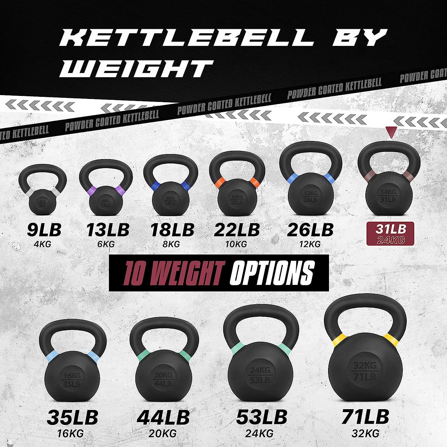Kettlebell Sets UK - Kettlebells Cast Iron Weights Fitness Exercise Home Gym Workout Training 6-16kg Exercise & Fitness - Tophatter Daily Deals
