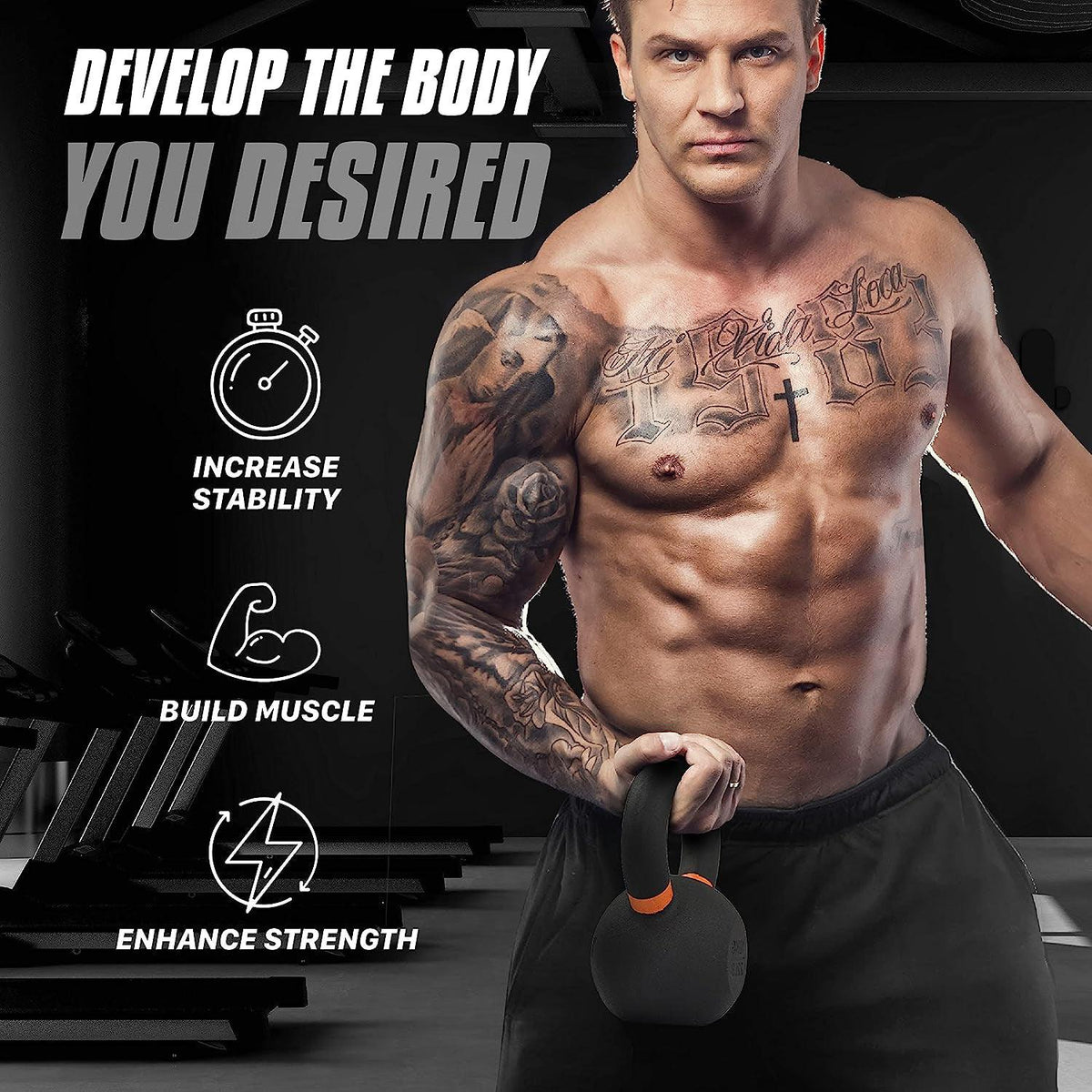 Kettlebell Sets UK - Kettlebells Cast Iron Weights Fitness Exercise Home Gym Workout Training 6-16kg Exercise & Fitness - Tophatter Daily Deals
