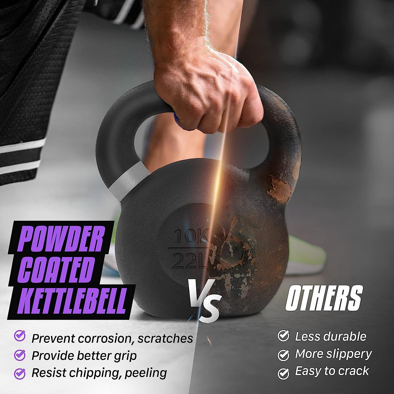 Kettlebell Sets UK - Kettlebells Cast Iron Weights Fitness Exercise Home Gym Workout Training 6-16kg Exercise & Fitness - Tophatter Daily Deals