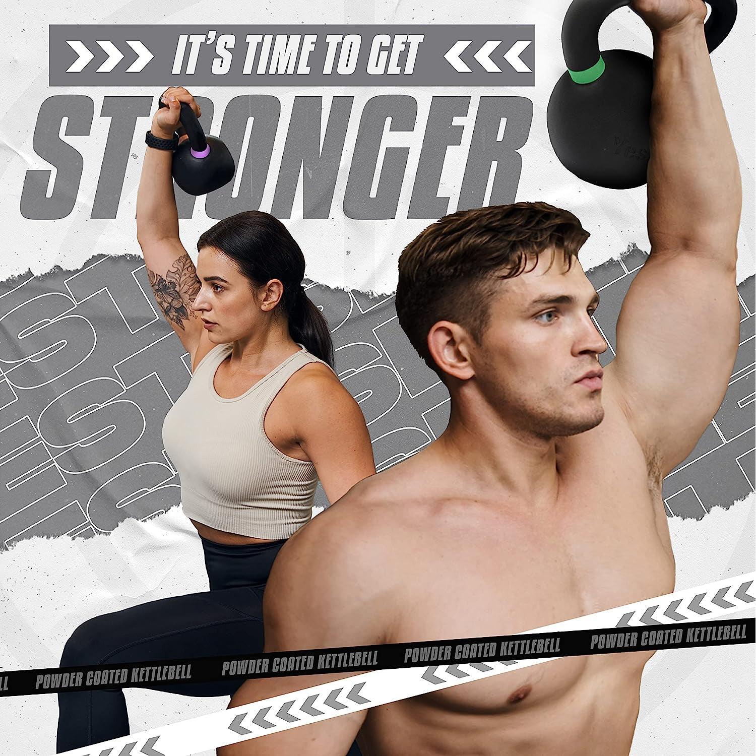 Kettlebell Sets UK - Kettlebells Cast Iron Weights Fitness Exercise Home Gym Workout Training 6-16kg Exercise & Fitness - Tophatter Daily Deals