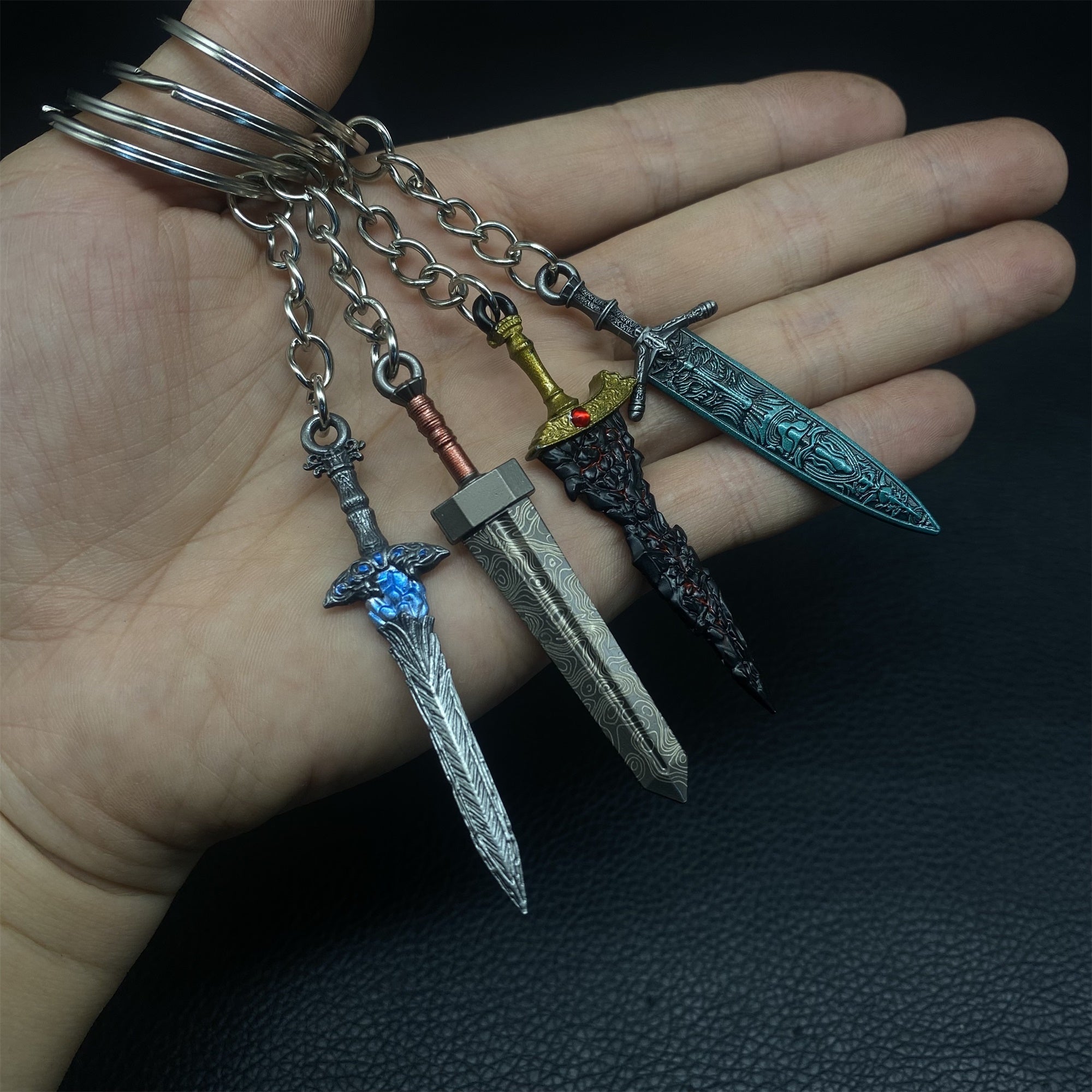 Mini ER Game Sword Metal Keychain Pendant 4 In 1 Pack - Tophatter Daily Deals
