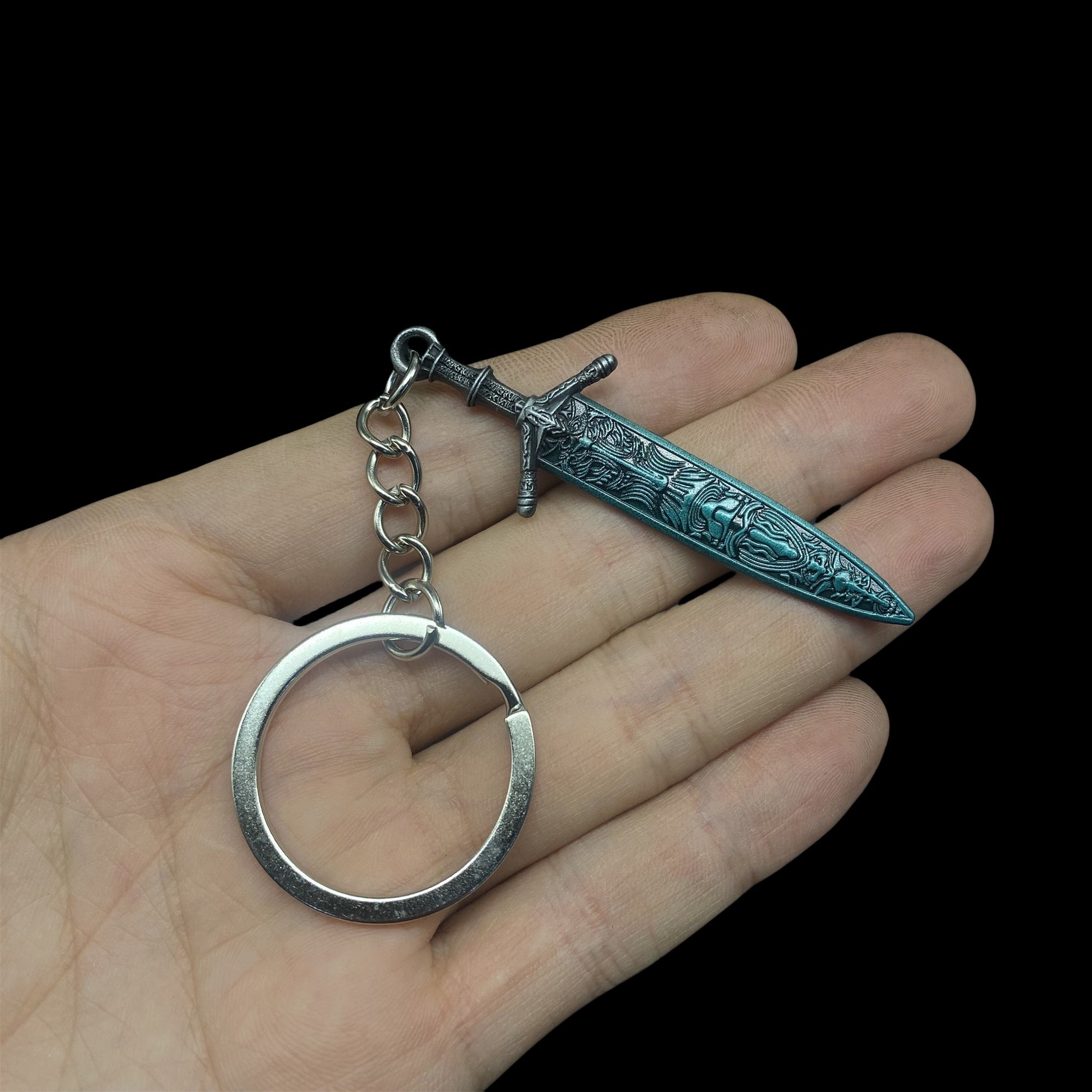 Mini ER Game Sword Metal Keychain Pendant Dark Moon - Tophatter Daily Deals