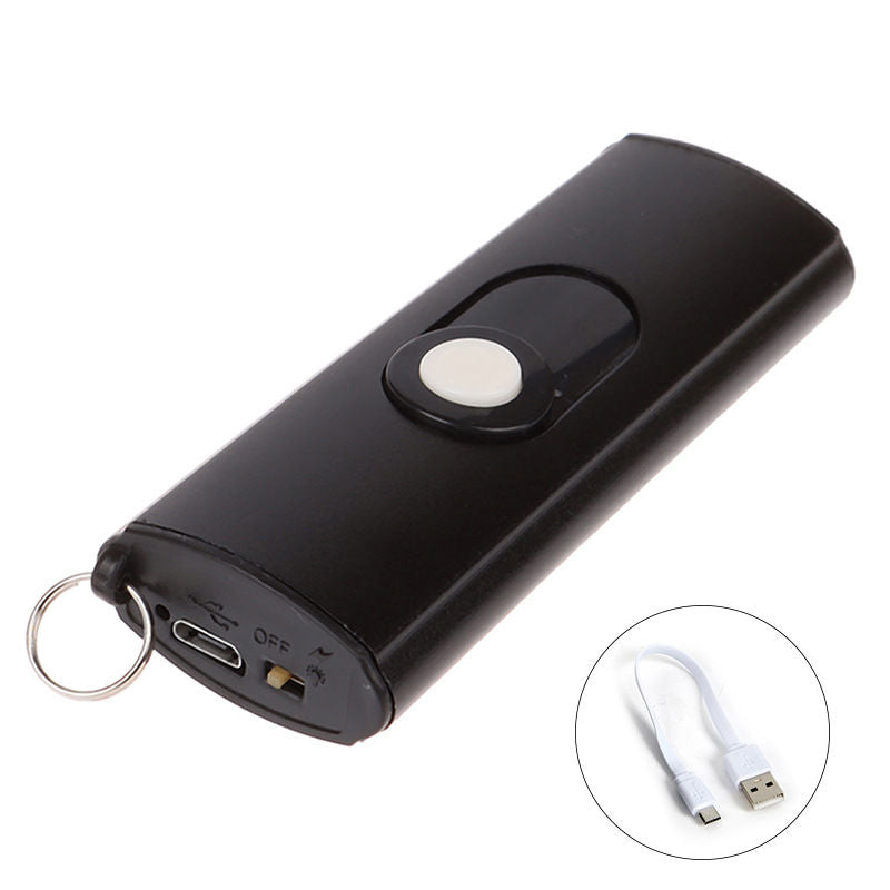 Mini UsB Tactical Flashlight Stun Gun Keychain Black - Tophatter Daily Deals