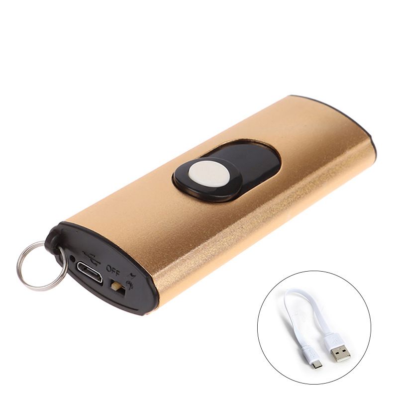 Mini UsB Tactical Flashlight Stun Gun Keychain Gold - Tophatter Daily Deals