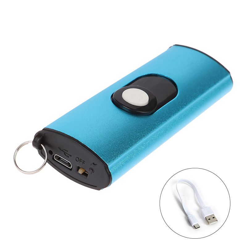 Mini UsB Tactical Flashlight Stun Gun Keychain Blue - Tophatter Daily Deals
