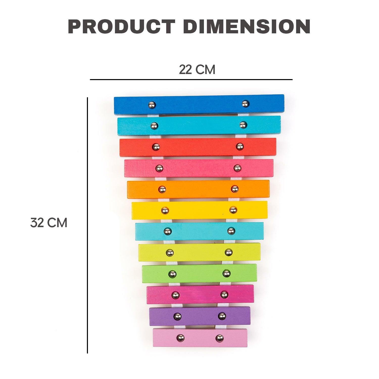 Wooden Xylophone Toy - Wooden Musical Kids Classic Xylophone Music Toy Children Creative Play Baby & Toddler - Tophatter Daily Deals