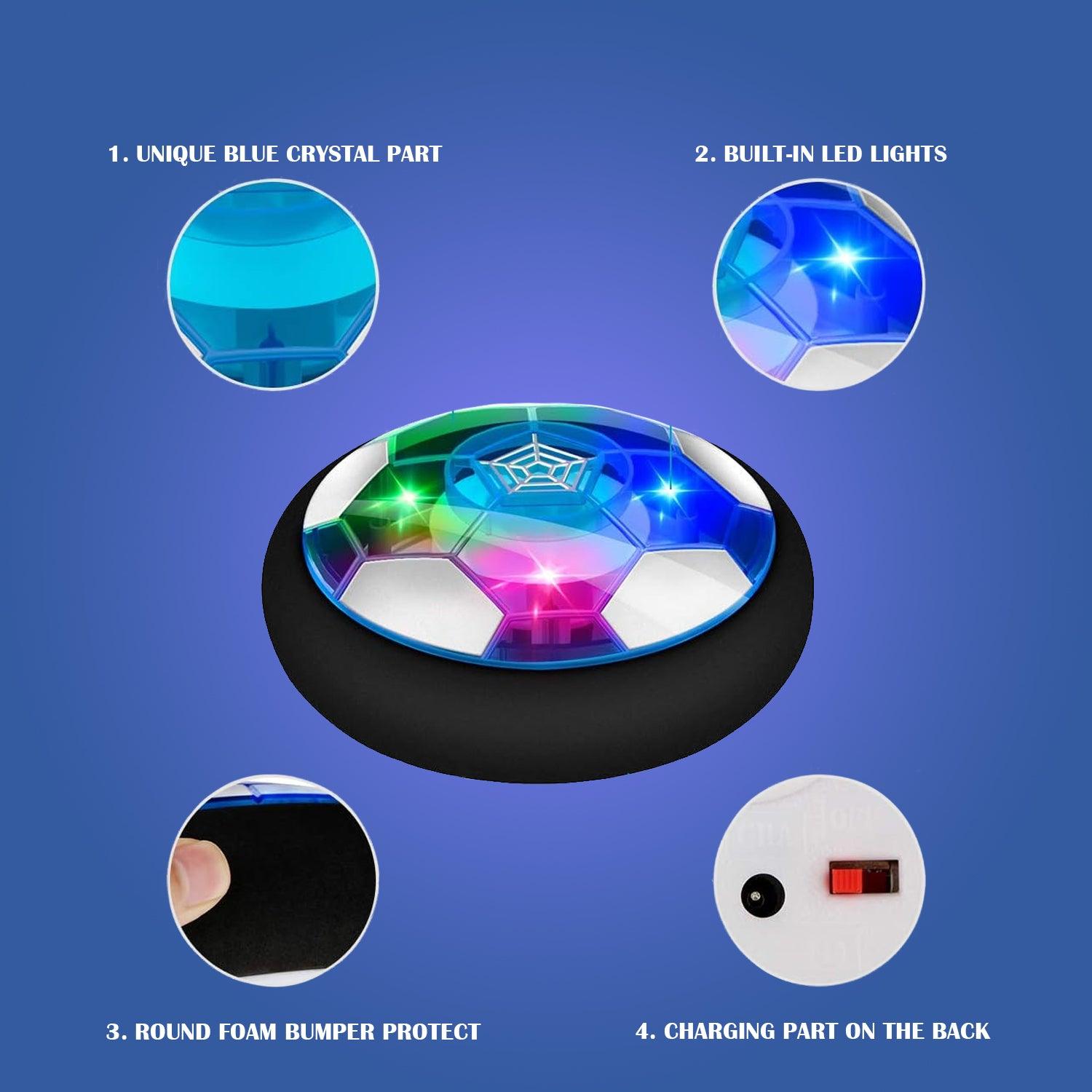 Hover Soccer Ball - Kids 3-12 Year Old Rechargeable Air Power Sport Football with Colorful LED Light | Foam Bumpers Indoor Outdoor Disk Toy Christmas Toys - Tophatter Daily Deals