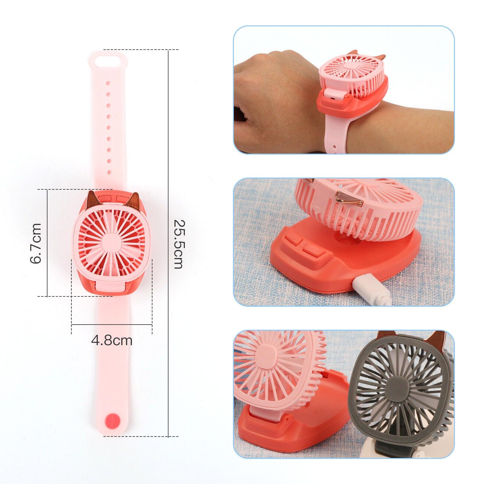 Kids Watch Fan - Portable Kids Wrist Watch Fan Air Cooling USB Rechargeable Mini Fans Children Apparel & Accessories - Tophatter Daily Deals