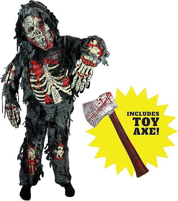 Kids Zombie Costume - Spooktacular Creations Zombie Deluxe Costume for Child with Bloody Axe Festive & Franchise - Tophatter Daily Deals