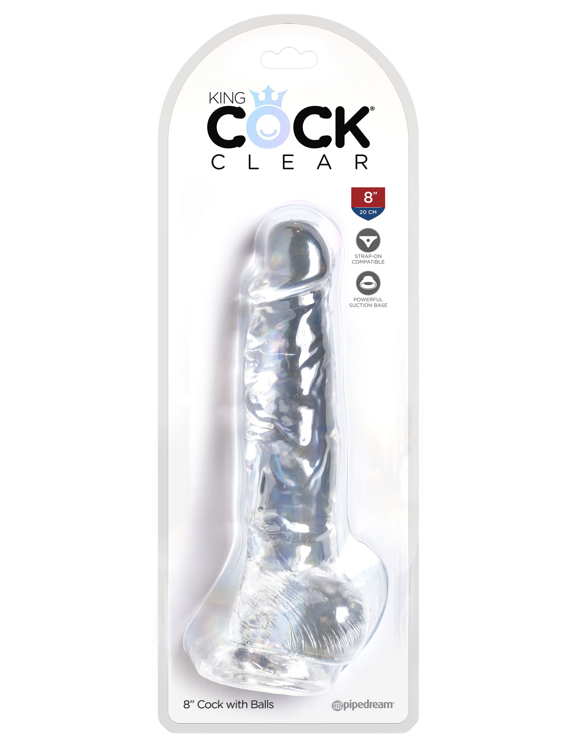 King Cock Clear 7.5 Inch Realistic Dildo With Balls – Transparent Realistic Dildo 7.5 Inch > Dildos > Realistic Dildos - Tophatter Daily Deals