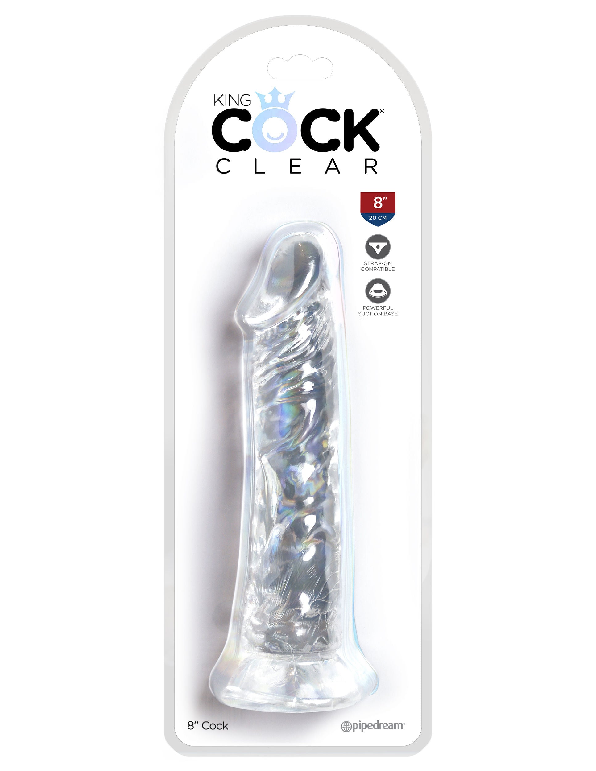 King Cock Clear 8 Inch Realistic Dildo – Transparent Realistic Dildo 8 Inch > Dildos > Realistic Dildos - Tophatter Daily Deals