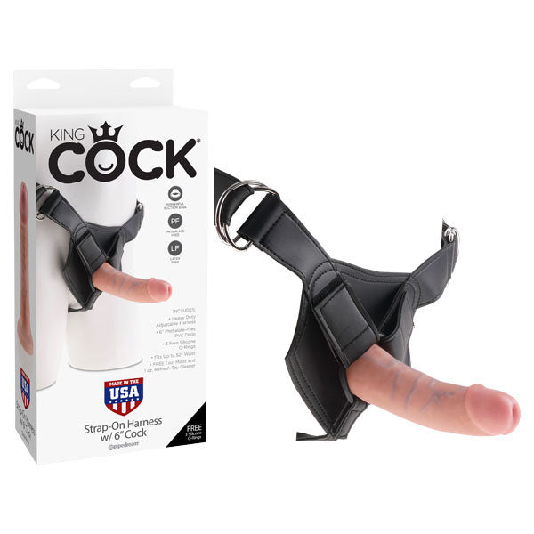 King Cock Strap-On Harness With 6-Inch Realistic Dong – Strap-On Dildo > Dildos > Strap On Harnesses - Tophatter Daily Deals