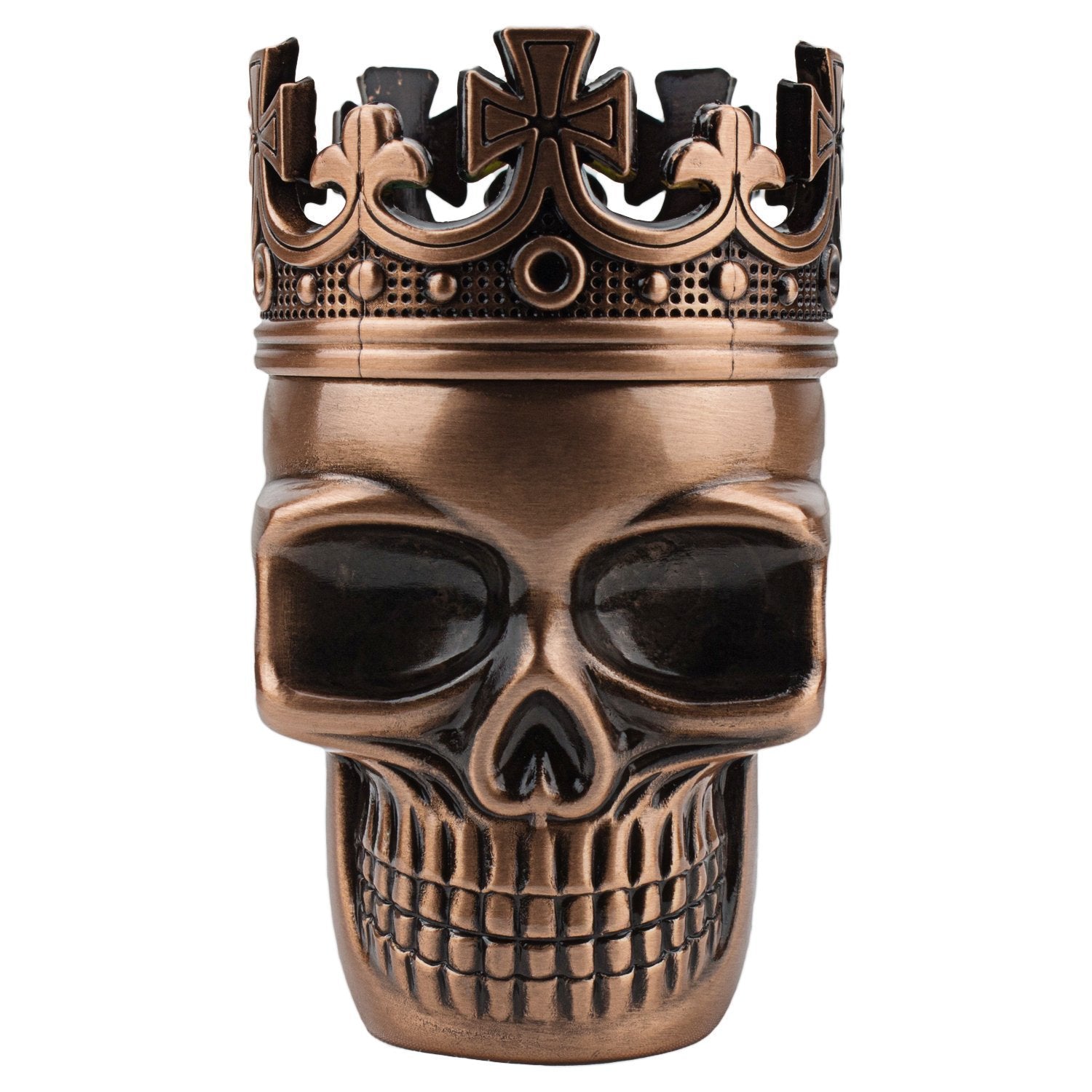 Crowned Skull Herb Grinder King Skull Tobacco Mill - 2 Colors Bronze Smoking Accessories - Tophatter Daily Deals