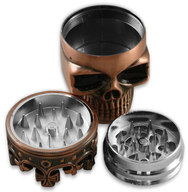 Crowned Skull Herb Grinder King Skull Tobacco Mill - 2 Colors Smoking Accessories - Tophatter Daily Deals