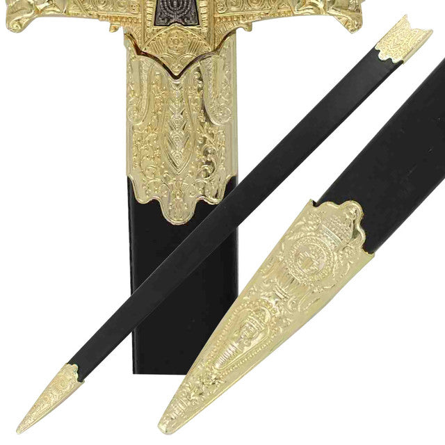 King Solomon Medieval Crusader Replica Short sword Black Swords - Tophatter Daily Deals