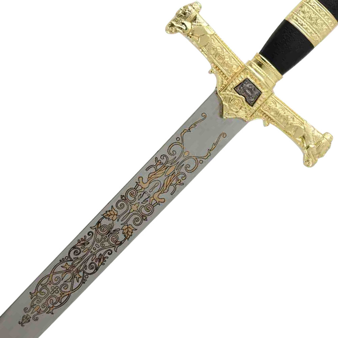 King Solomon Medieval Crusader Replica Short sword Black Swords - Tophatter Daily Deals