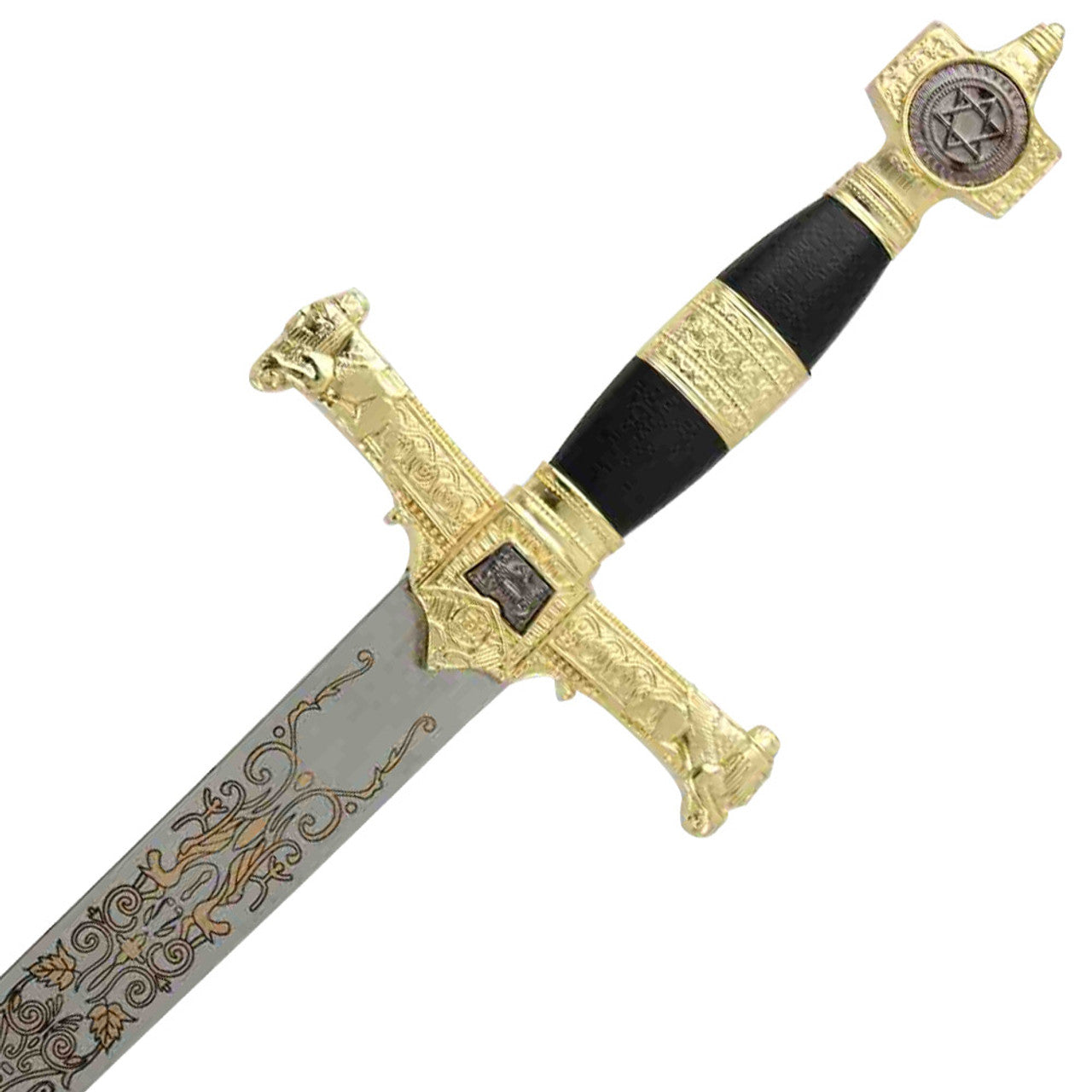 King Solomon Medieval Crusader Replica Short sword Black Swords - Tophatter Daily Deals