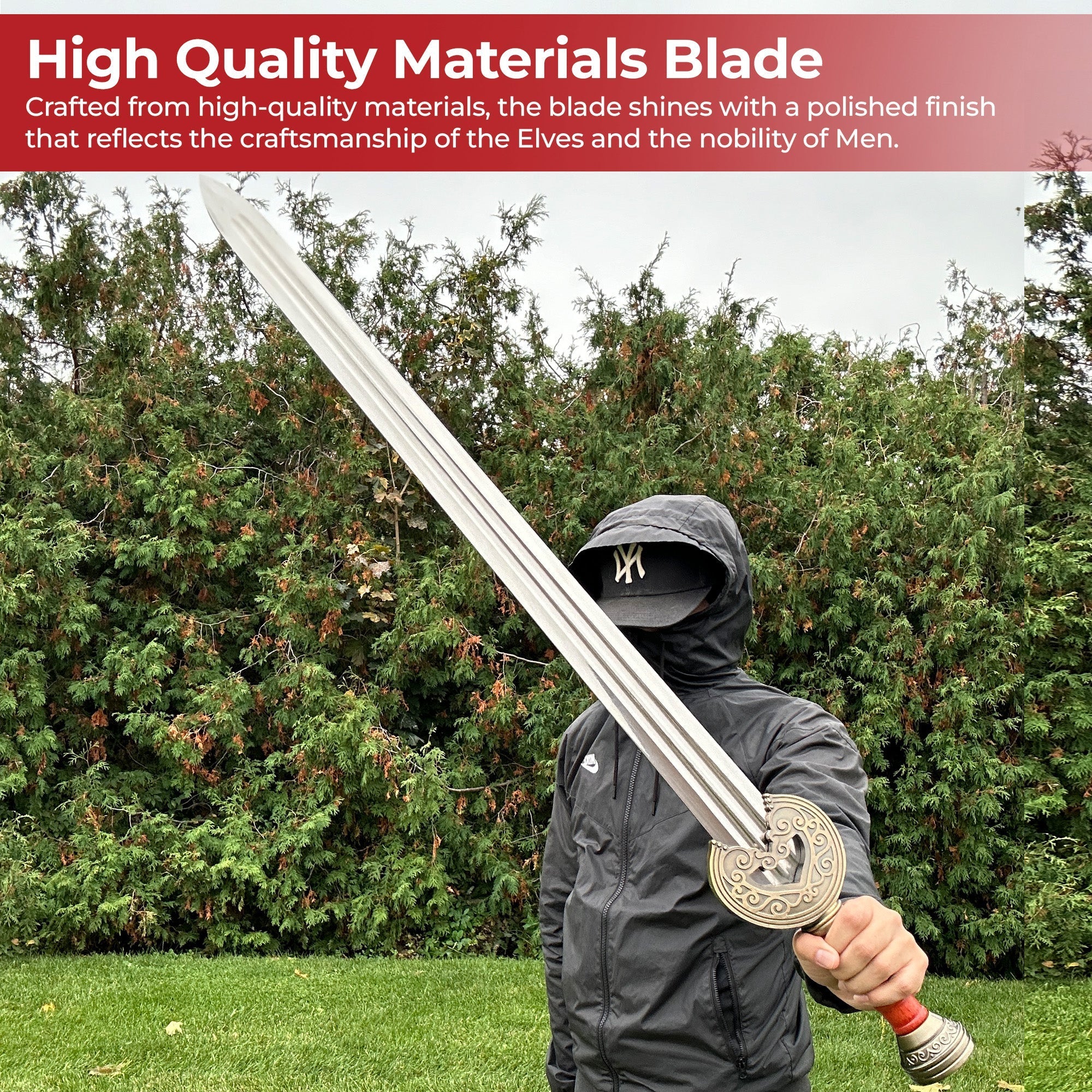 LOTR King Theoden Sword of Rohan with Display Plaque Foam Products - Tophatter Daily Deals