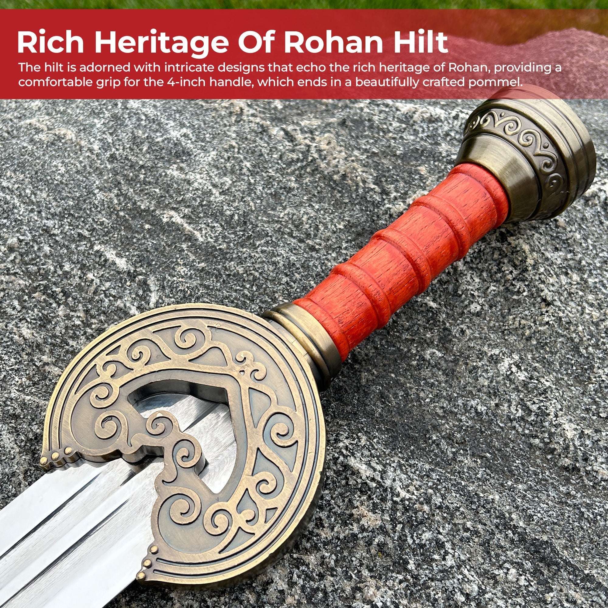 LOTR King Theoden Sword of Rohan with Display Plaque Foam Products - Tophatter Daily Deals