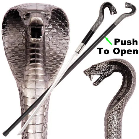 King Cobra Stylish Cane Sword - Quick Release - Tophatter Daily Deals