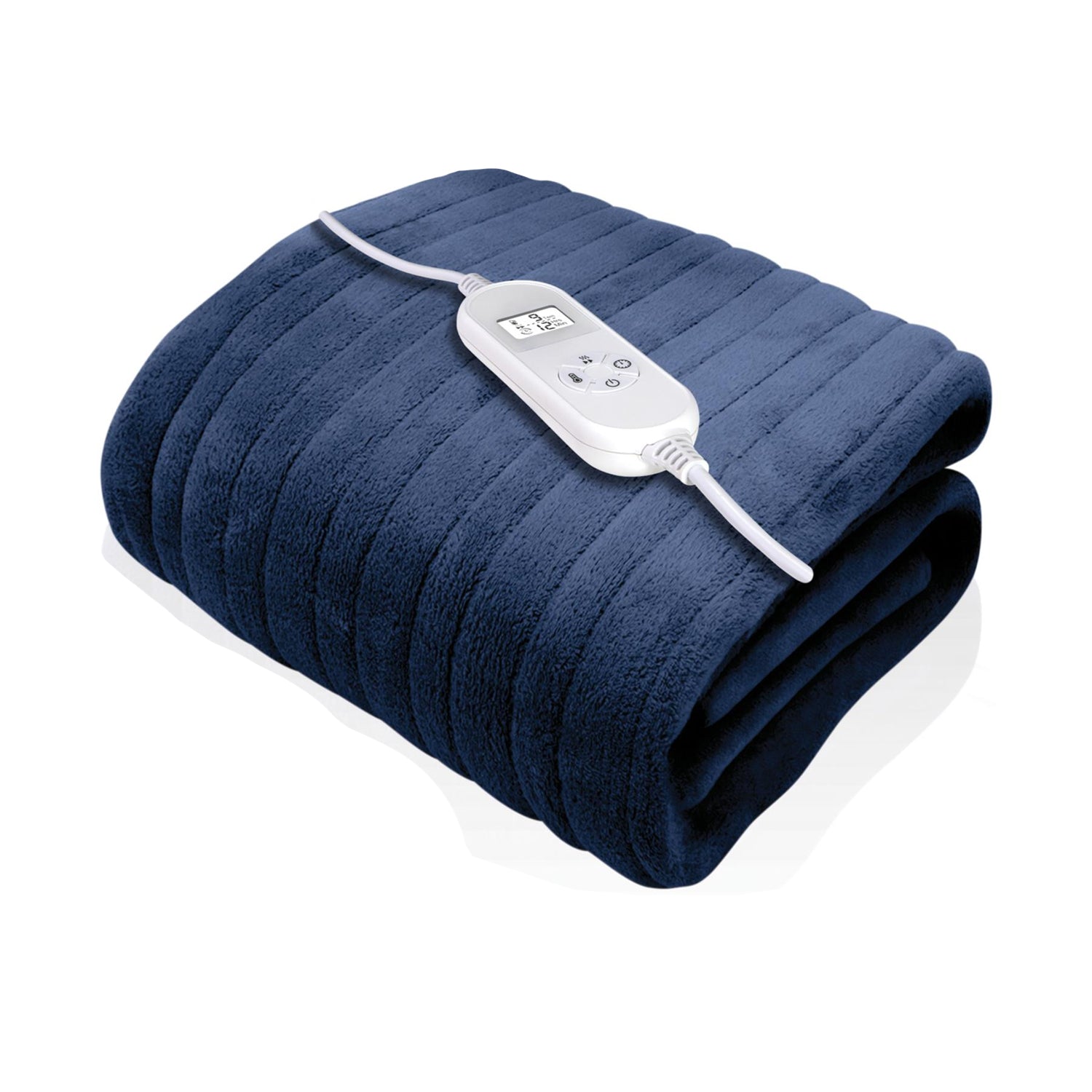 King Size Electric Blankets - 3 Heat Settings Single Double King Size Super Soft Cosy Fleece Blanket Blue - 160 x 120 cm Blankets - Tophatter Daily Deals