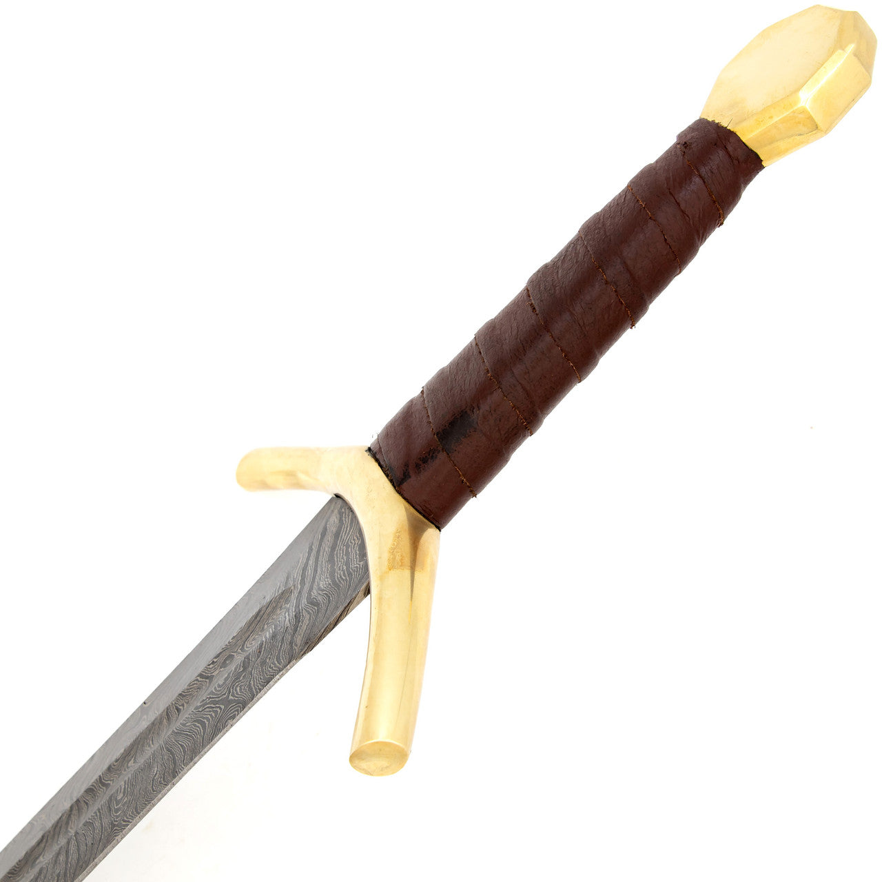 Kingslayer Damascus Steel Full Tang Medieval Arming Style Sword Swords - Tophatter Daily Deals