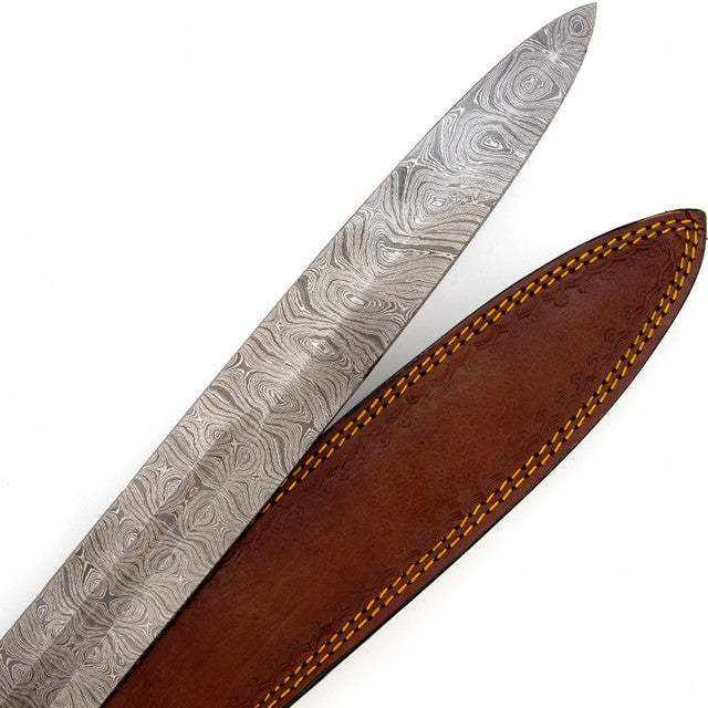 Kingslayer Damascus Steel Full Tang Medieval Arming Style Sword Swords - Tophatter Daily Deals
